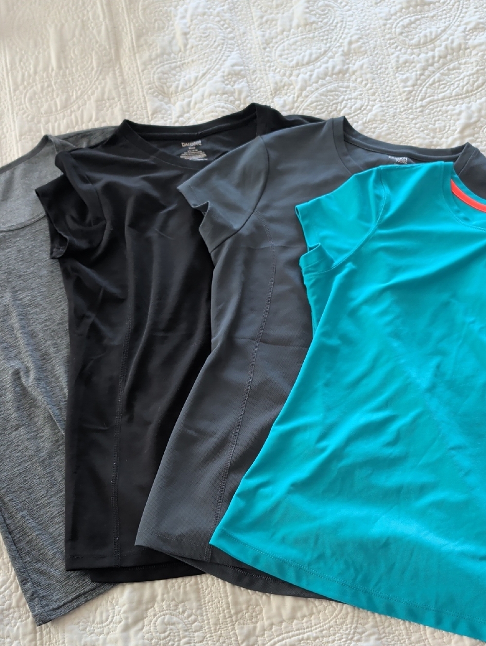 Assorted Women's Active Tops, Charcoal, Black, Gray, Teal